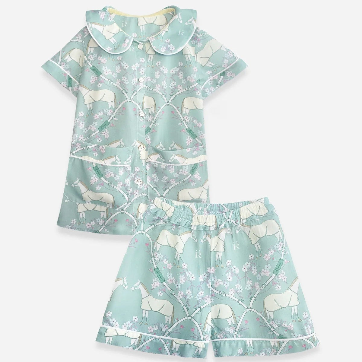 Ponyland Short Sleeve | Hoofbeat Dreams Blue | Children's PJ'S - Rönner - Equiluxe Tack