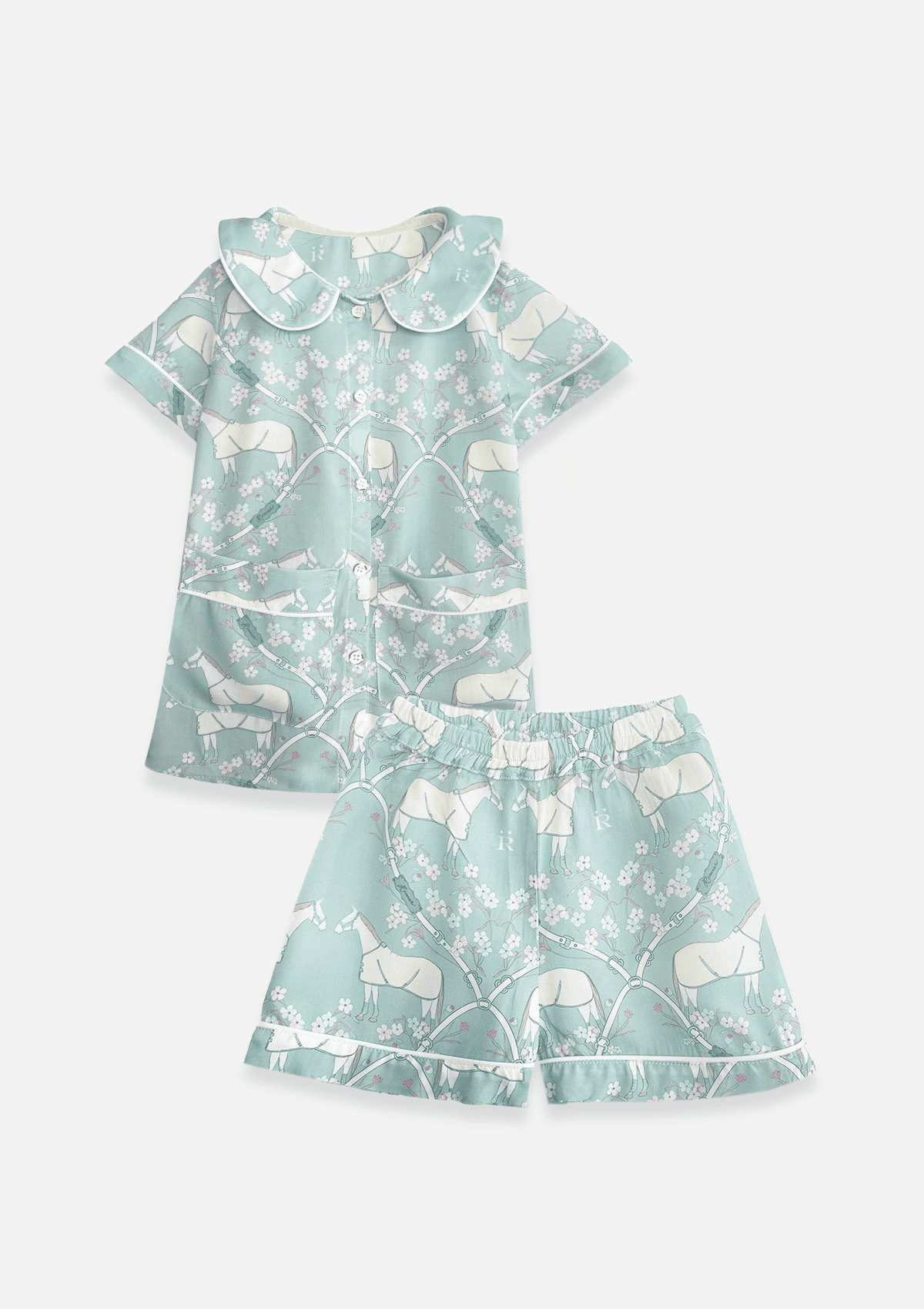 Ponyland Short Sleeve | Hoofbeat Dreams Blue | Children's PJ'S - Rönner - Equiluxe Tack