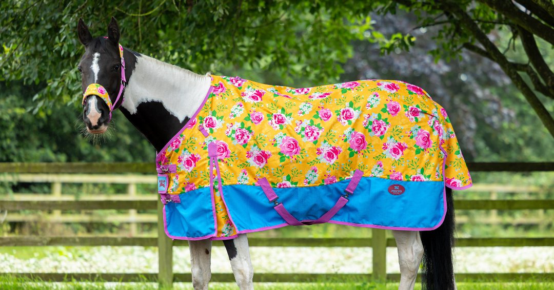 Ponyo Horsewear Country Garden Turnout Blanket - 50g, 100g, 250g, 400g - Ponyo Horsewear - Equiluxe Tack