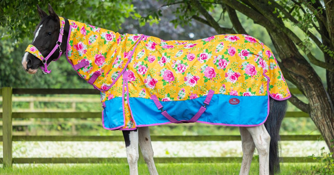 Ponyo Horsewear Country Garden Turnout Blanket - 50g, 100g, 250g, 400g - Ponyo Horsewear - Equiluxe Tack