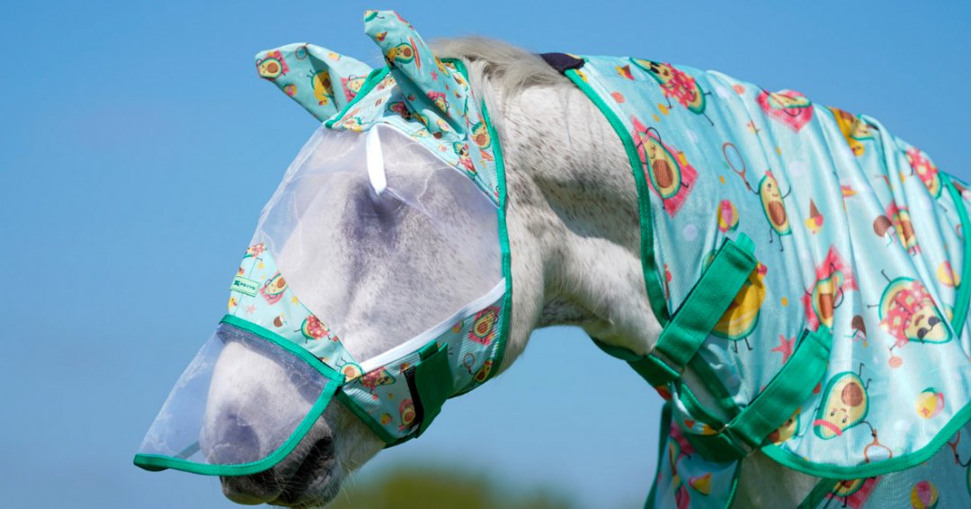 Ponyo Horsewear Happy Avo Fly Mask - Ponyo Horsewear - Equiluxe Tack