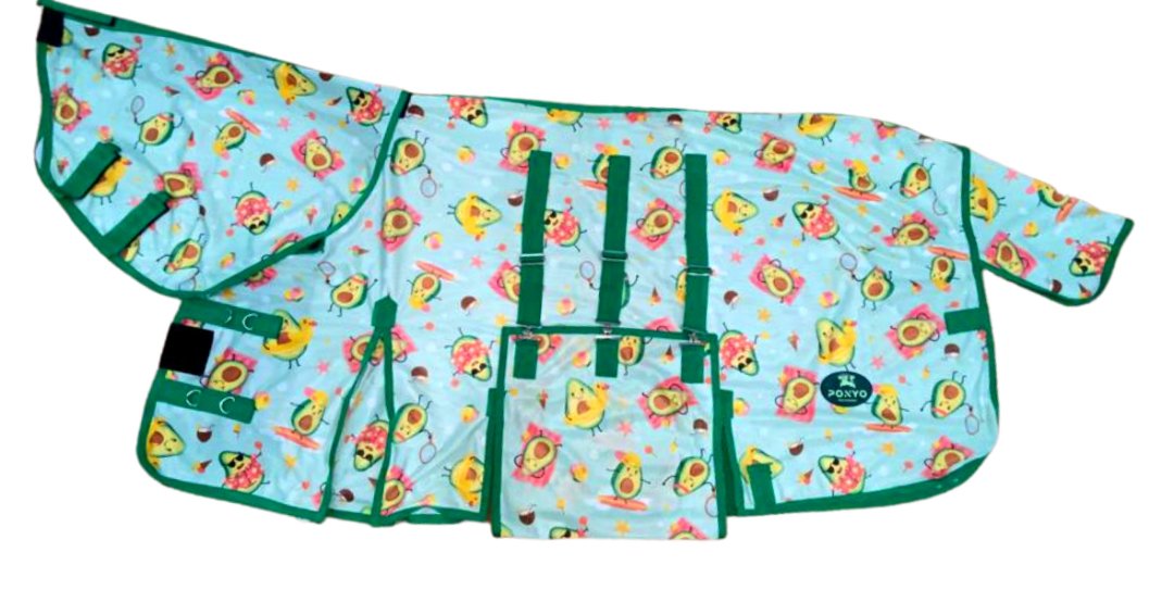 Ponyo Horsewear Happy Avo Fly Sheet - 100% UV Protective - Ponyo Horsewear - Equiluxe Tack