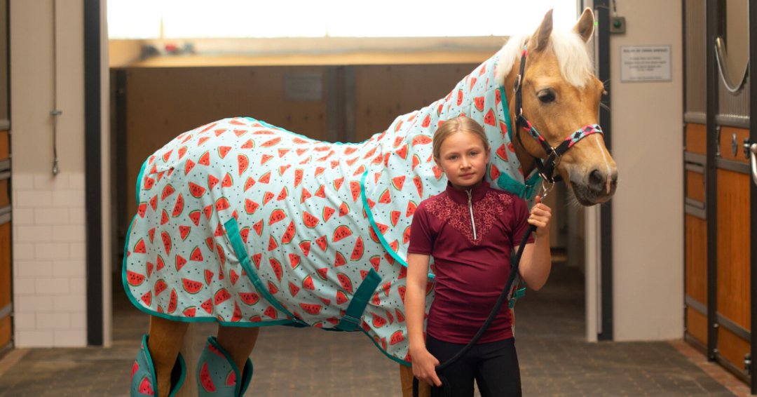 Ponyo Horsewear Juicy Watermelon Fleece Cooler - Ponyo Horsewear - Equiluxe Tack