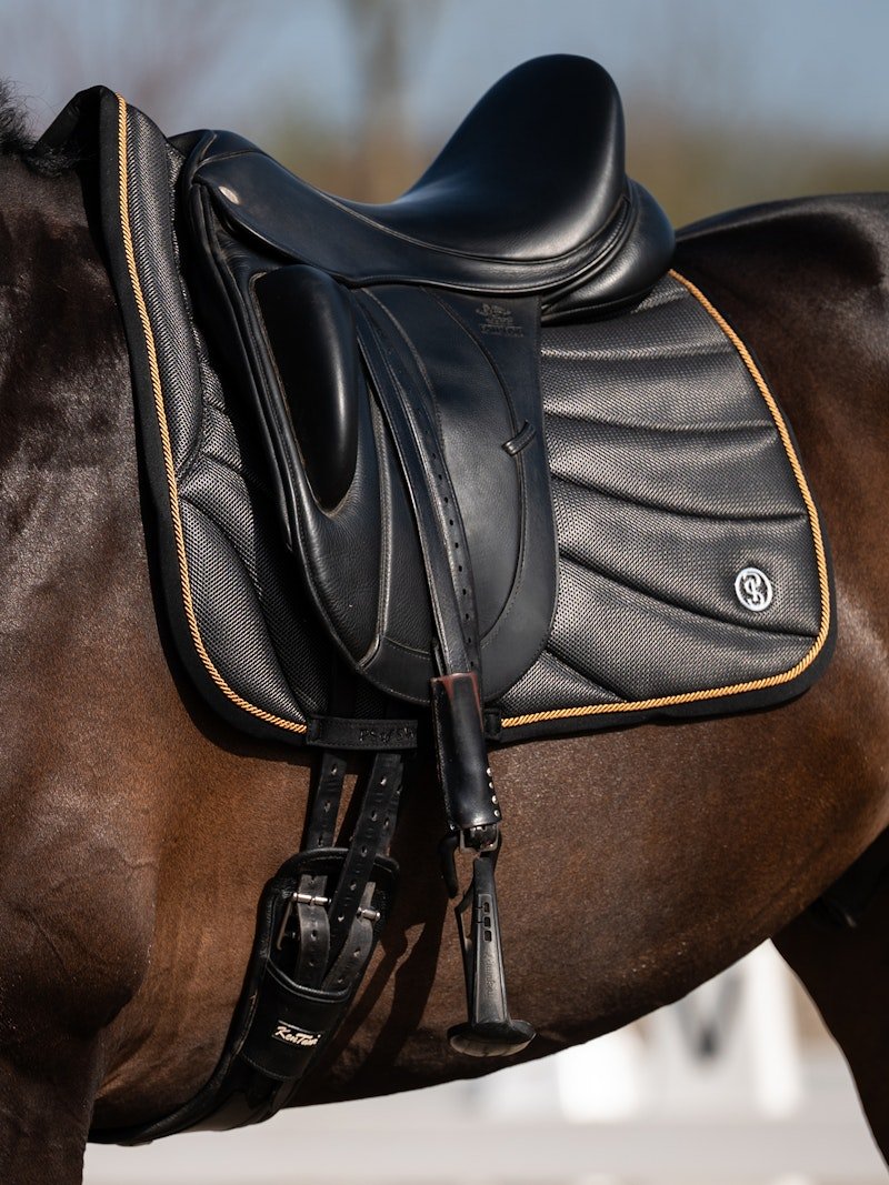 PS of Sweden Airflow Mesh Dressage Saddle Pad - Black - PS of Sweden - Equiluxe Tack
