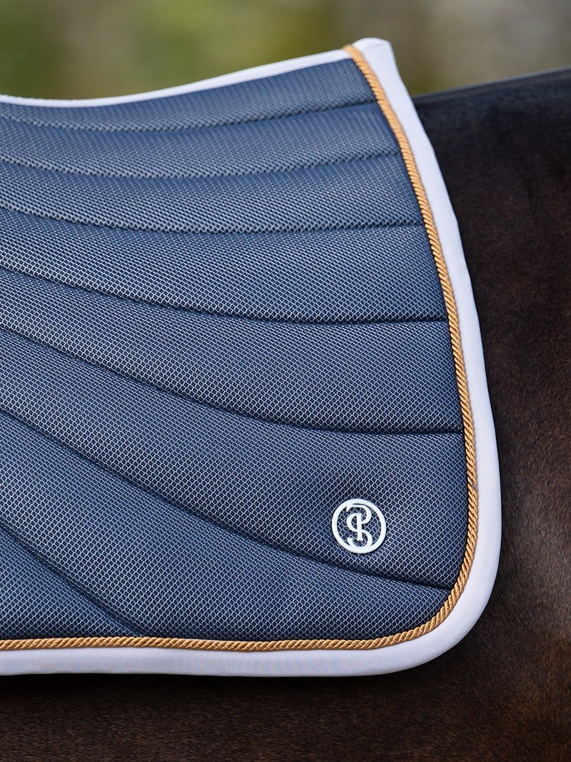 PS of Sweden Airflow Mesh Dressage Saddle Pad - Navy - PS of Sweden - Equiluxe Tack