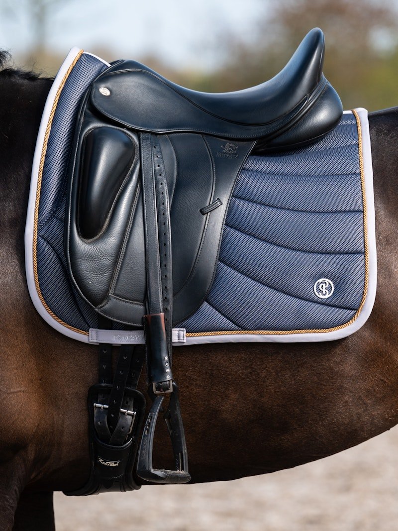 PS of Sweden Airflow Mesh Dressage Saddle Pad - Navy - PS of Sweden - Equiluxe Tack