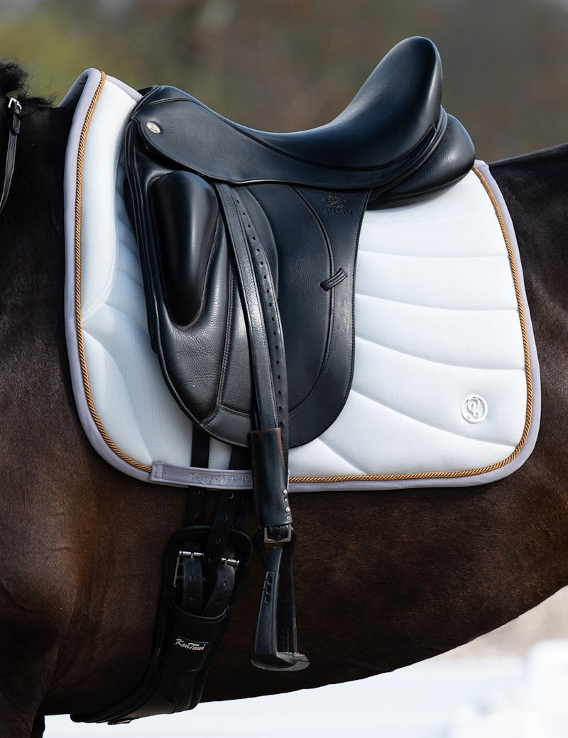 PS of Sweden Airflow Mesh Dressage Saddle Pad - White - PS of Sweden - Equiluxe Tack