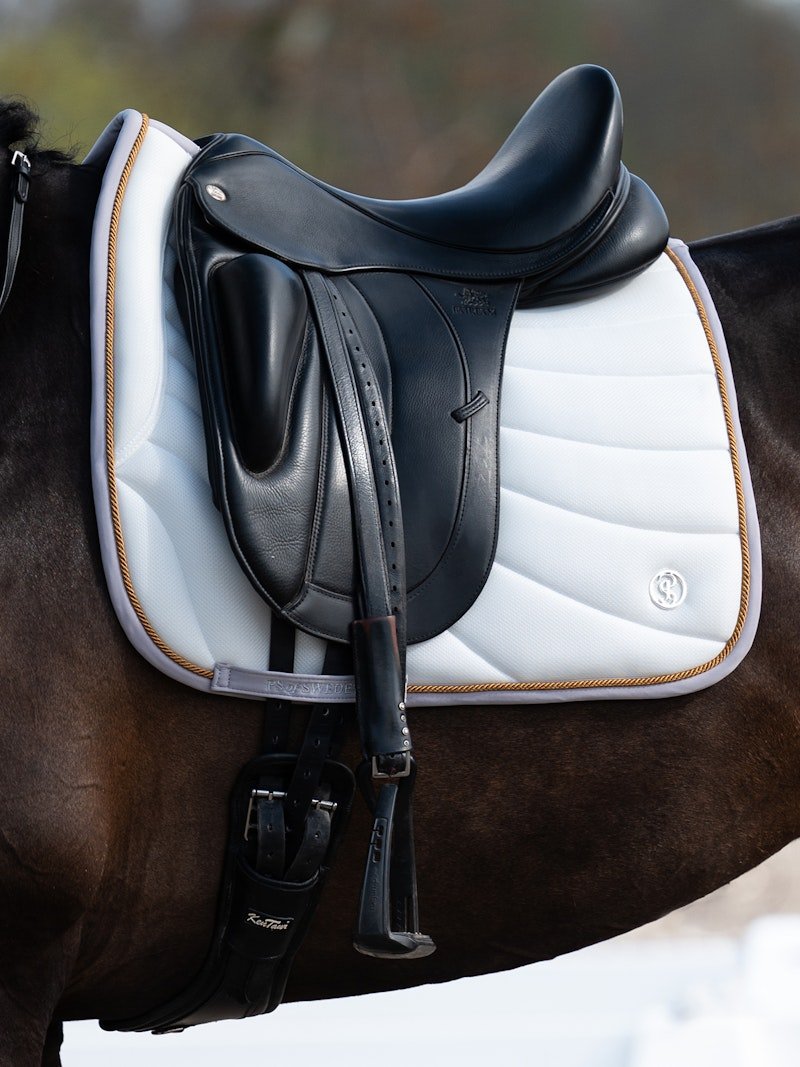 PS of Sweden Airflow Mesh Dressage Saddle Pad - White - PS of Sweden - Equiluxe Tack