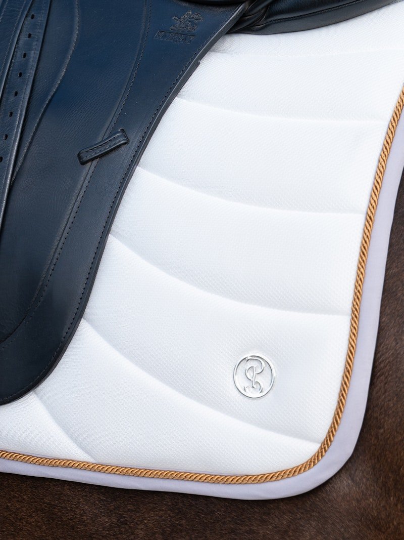 PS of Sweden Airflow Mesh Dressage Saddle Pad - White - PS of Sweden - Equiluxe Tack