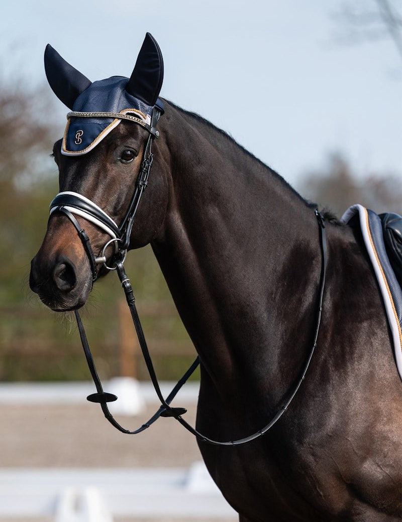 PS of Sweden Airflow Mesh Ear Bonnet - Navy - PS of Sweden - Equiluxe Tack