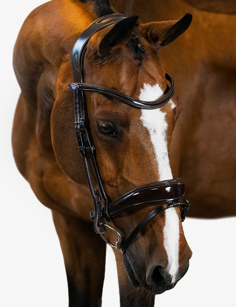 PS of Sweden Bridle Flying Change Deluxe (Patent Leather) - PS of Sweden - Equiluxe Tack