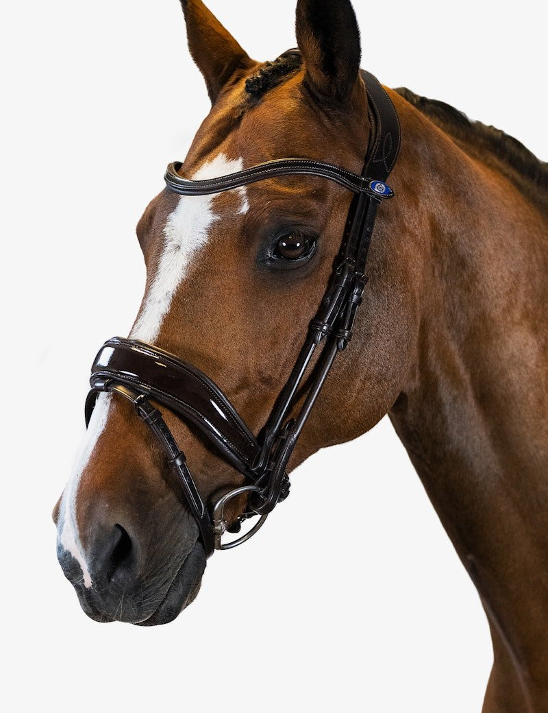 PS of Sweden Bridle Flying Change Deluxe (Patent Leather) - PS of Sweden - Equiluxe Tack