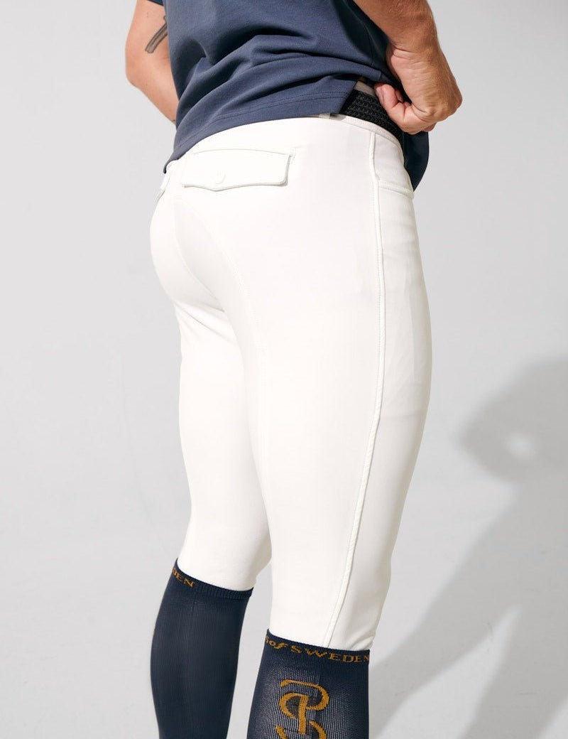 PS of Sweden Capis Men's Knee Patch Breeches - White - PS of Sweden - Equiluxe Tack