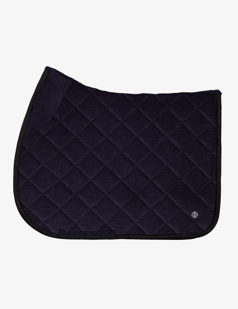 PS of Sweden Classic Corduroy Jump Saddle Pad - Navy - PS of Sweden - Equiluxe Tack