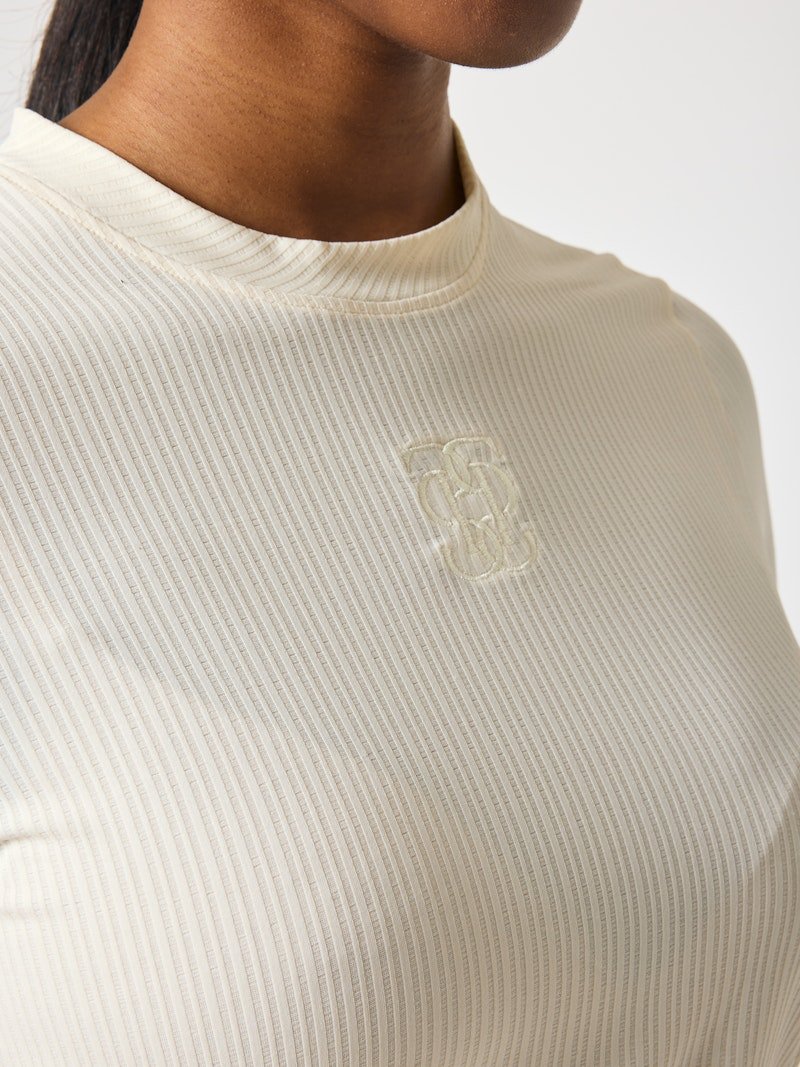 PS of Sweden Courtney Short Sleeve Striped Mesh Top - PS of Sweden - Equiluxe Tack