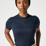 PS of Sweden Courtney Short Sleeve Striped Mesh Top - PS of Sweden - Equiluxe Tack
