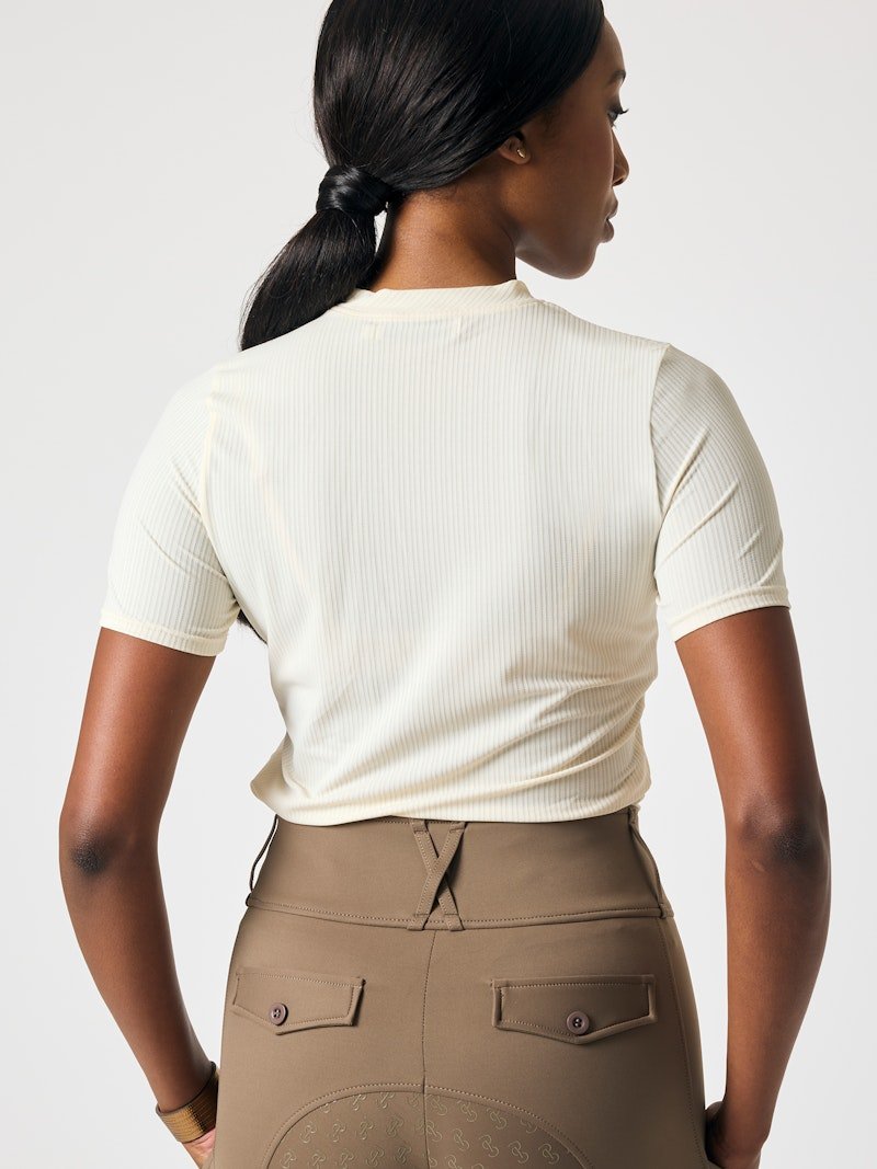 PS of Sweden Courtney Short Sleeve Striped Mesh Top - PS of Sweden - Equiluxe Tack