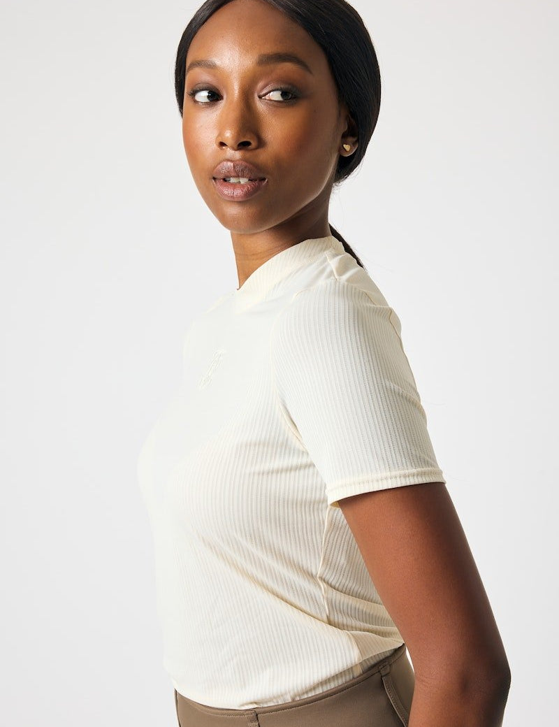 PS of Sweden Courtney Short Sleeve Striped Mesh Top - PS of Sweden - Equiluxe Tack