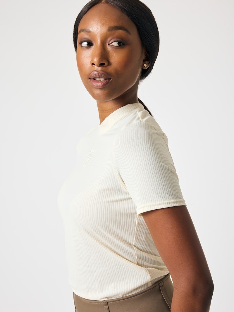 PS of Sweden Courtney Short Sleeve Striped Mesh Top - PS of Sweden - Equiluxe Tack