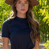 PS of Sweden Courtney Short Sleeve Striped Mesh Top - PS of Sweden - Equiluxe Tack