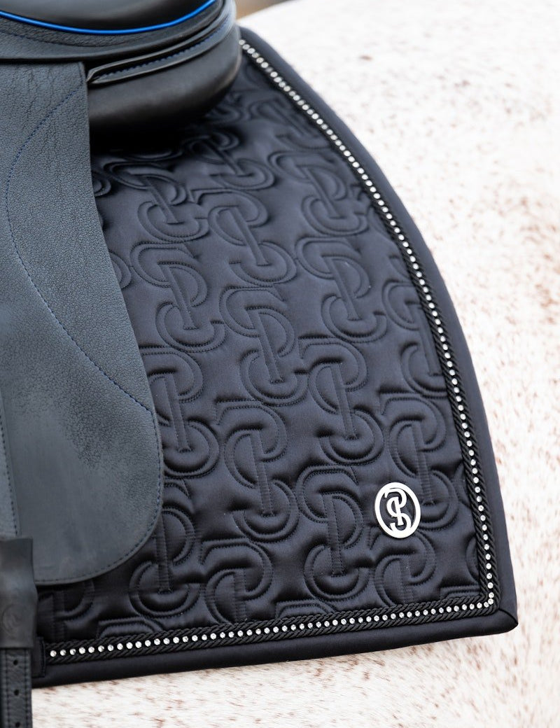 PS of Sweden Crystal Dressage Saddle Pad - Black - PS of Sweden - Equiluxe Tack