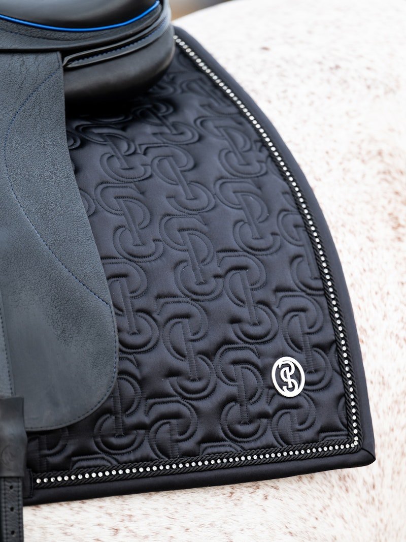PS of Sweden Crystal Dressage Saddle Pad - Black - PS of Sweden - Equiluxe Tack