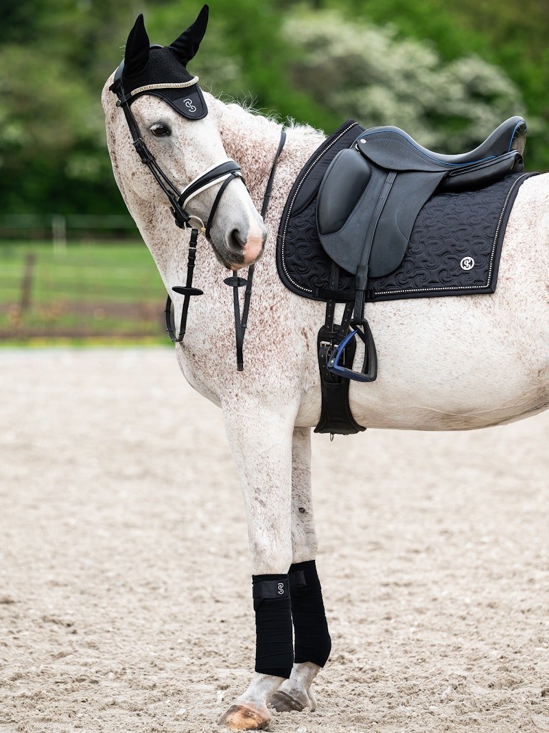 PS of Sweden Crystal Dressage Saddle Pad - Black - PS of Sweden - Equiluxe Tack