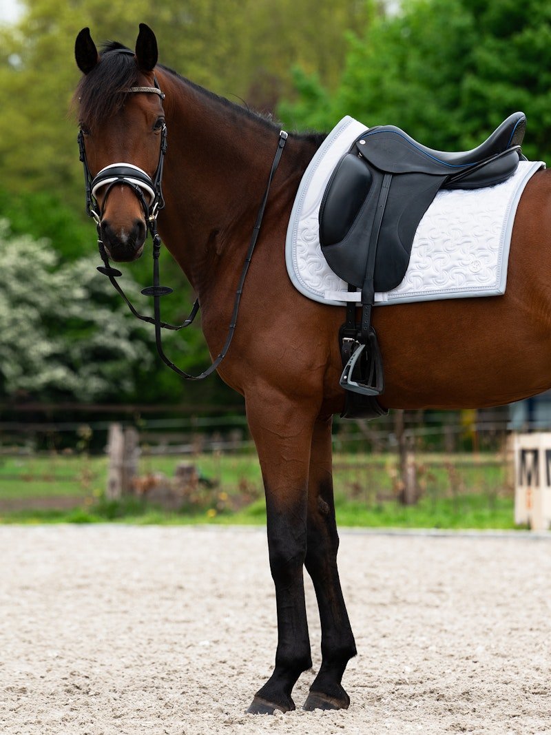 PS of Sweden Crystal Dressage Saddle Pad - White - PS of Sweden - Equiluxe Tack