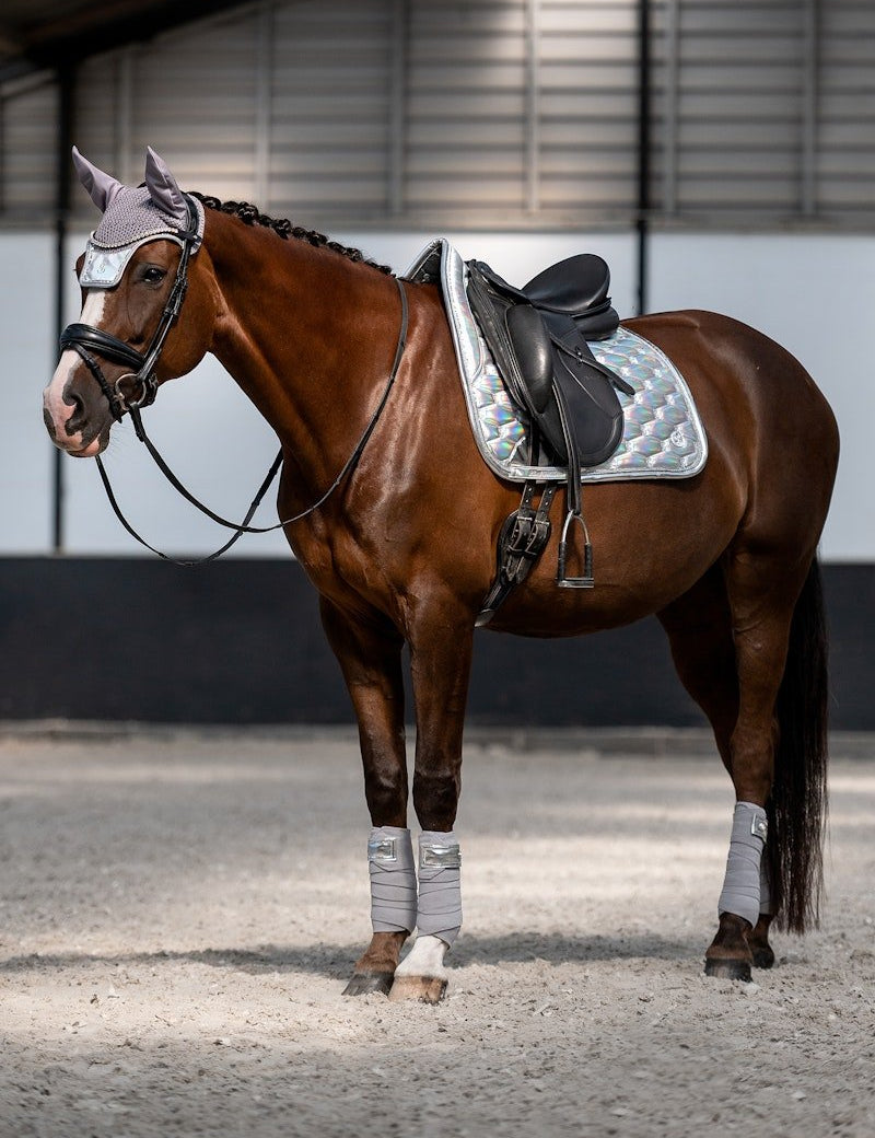 PS of Sweden Dazzling Metallic Saddle Pad Dressage - Dazzling Silver - PS of Sweden - Equiluxe Tack
