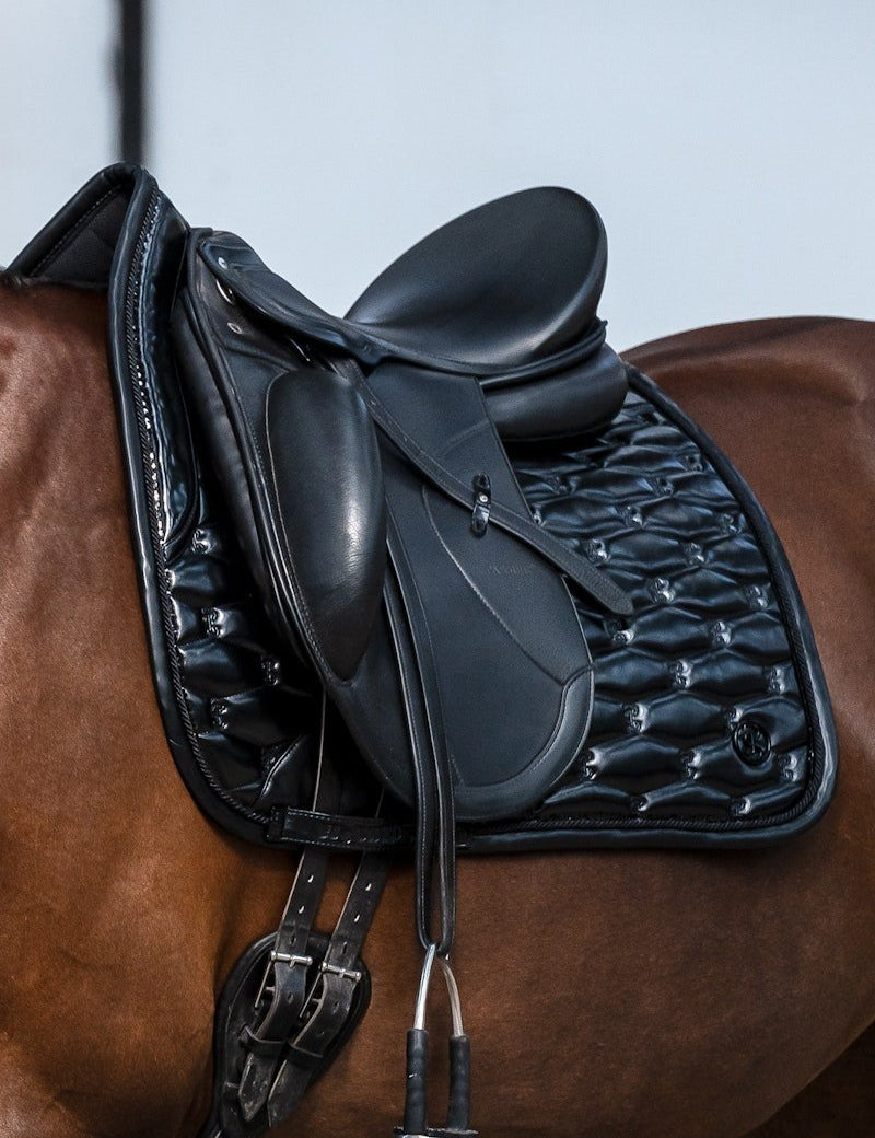 PS of Sweden Dazzling Metallic Saddle Pad Dressage - Lacquered Black - PS of Sweden - Equiluxe Tack