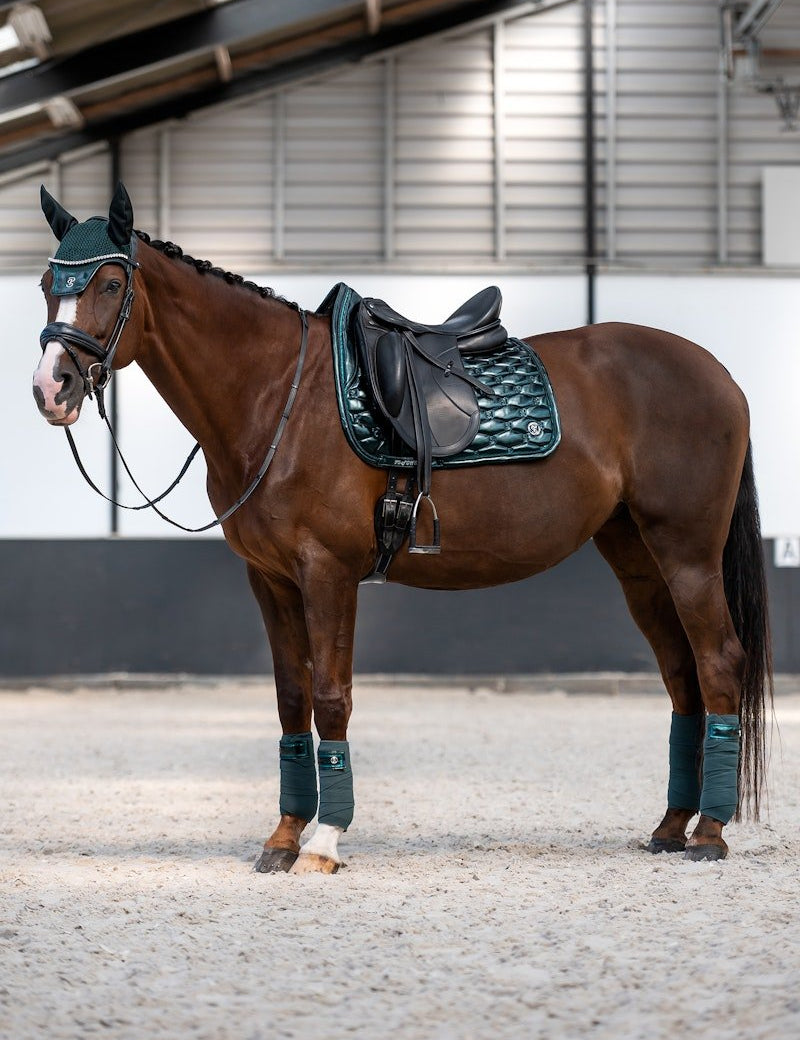 PS of Sweden Dazzling Metallic Saddle Pad Dressage - Mystique Green - PS of Sweden - Equiluxe Tack