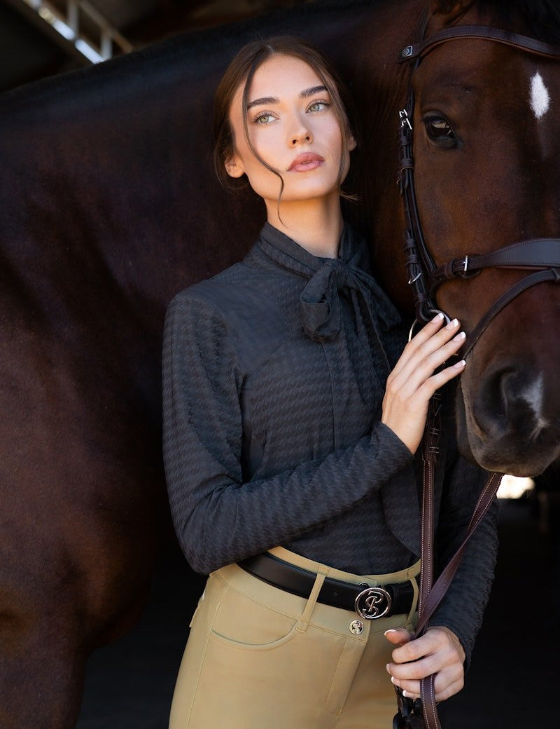 PS of Sweden Delilah Long Sleeve Bow Mesh Top - PS of Sweden - Equiluxe Tack