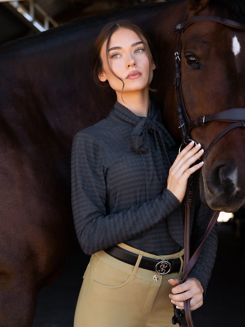 PS of Sweden Delilah Long Sleeve Bow Mesh Top - PS of Sweden - Equiluxe Tack