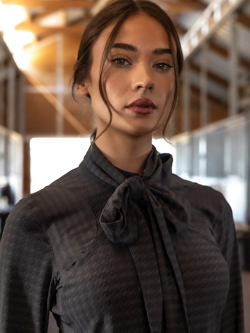 PS of Sweden Delilah Long Sleeve Bow Mesh Top - PS of Sweden - Equiluxe Tack