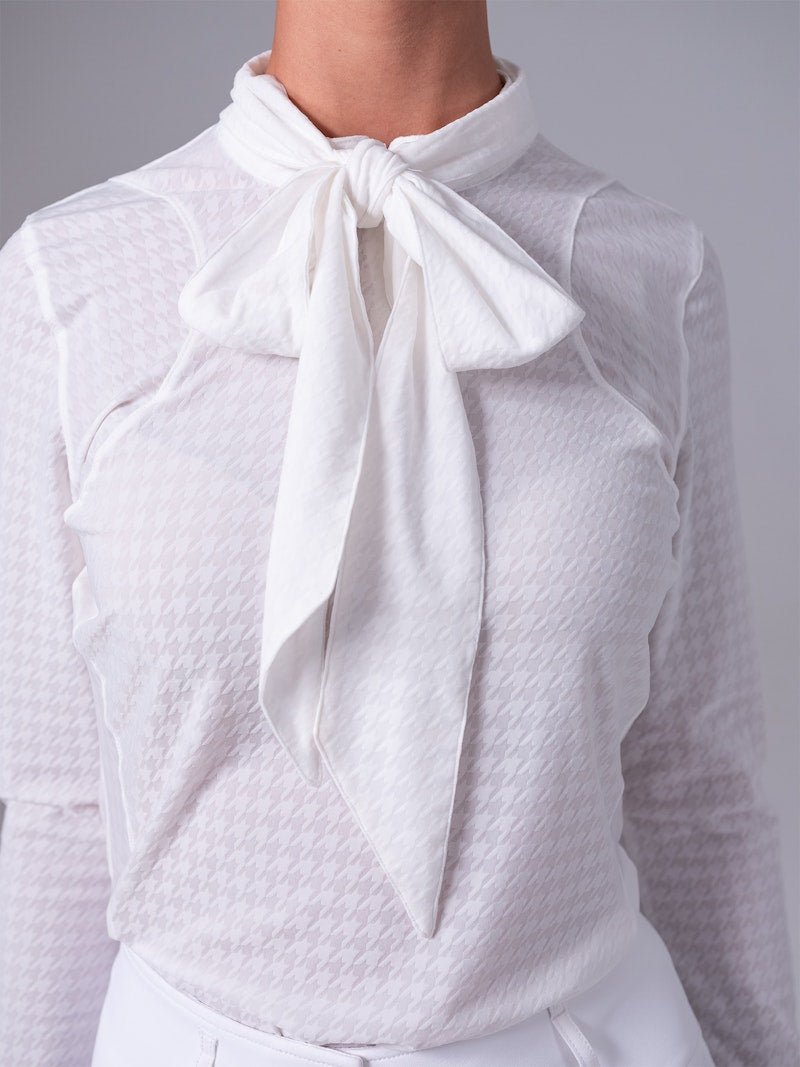 PS of Sweden Delilah Long Sleeve Bow Mesh Top - PS of Sweden - Equiluxe Tack