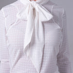 PS of Sweden Delilah Long Sleeve Bow Mesh Top - PS of Sweden - Equiluxe Tack