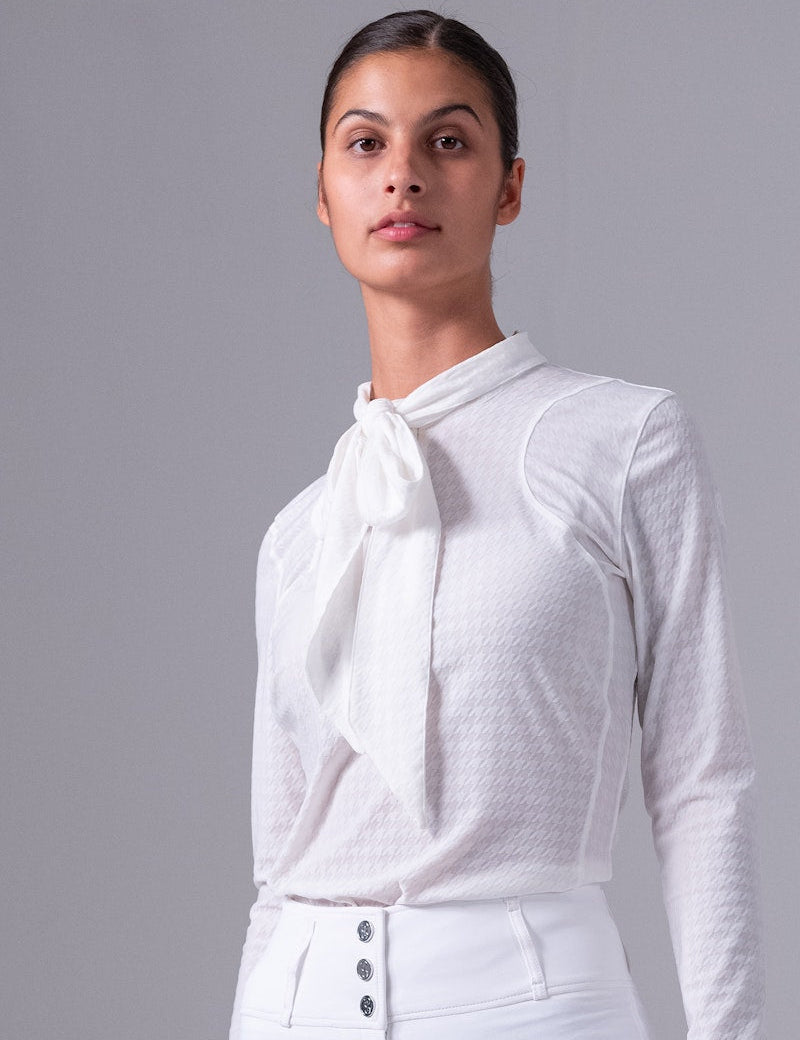 PS of Sweden Delilah Long Sleeve Bow Mesh Top - PS of Sweden - Equiluxe Tack