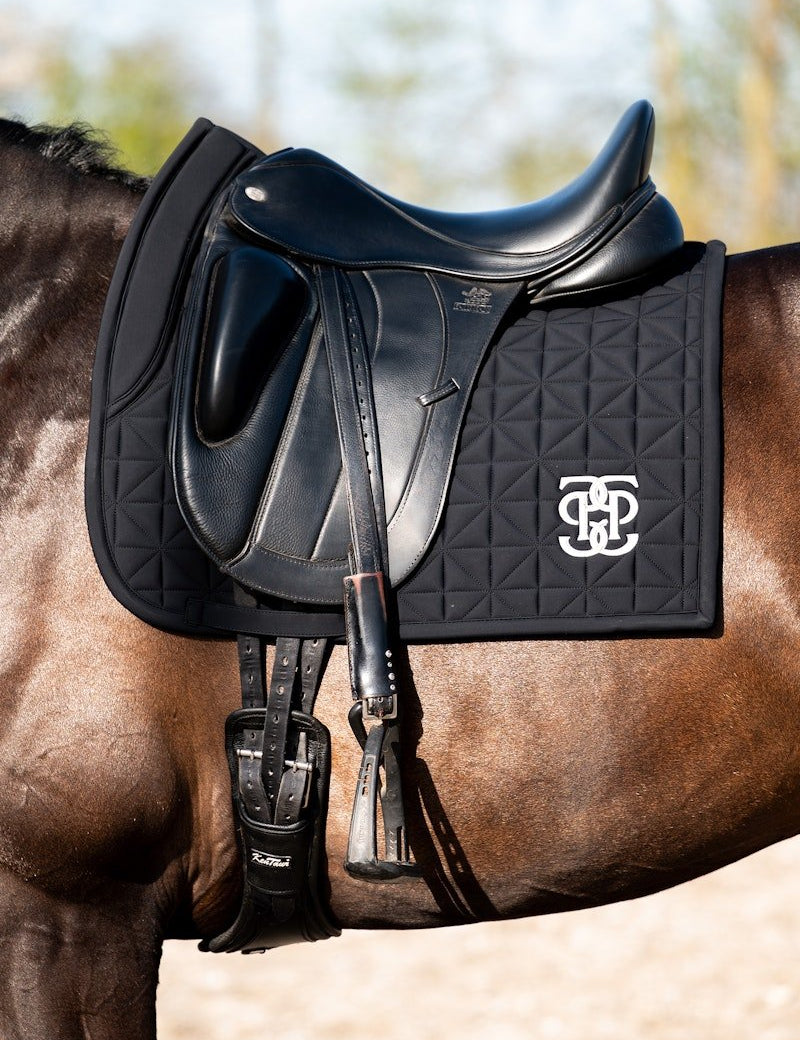 PS of Sweden Diamond Quilt Dressage Saddle Pad - Black - PS of Sweden - Equiluxe Tack