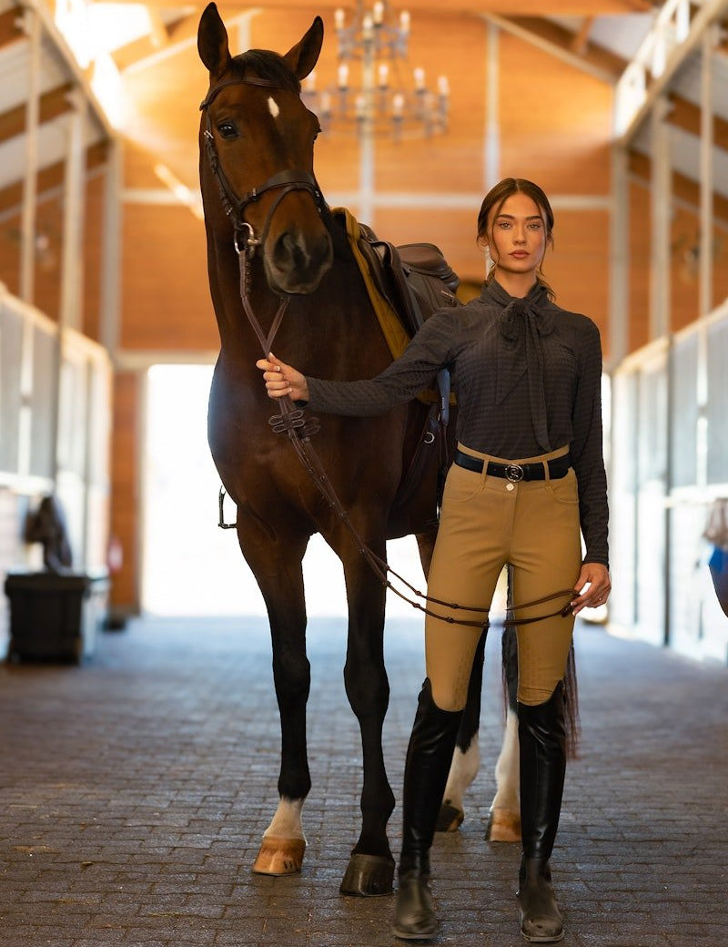PS of Sweden Diamond Quilt Dressage Saddle Pad - Golden Brown - PS of Sweden - Equiluxe Tack