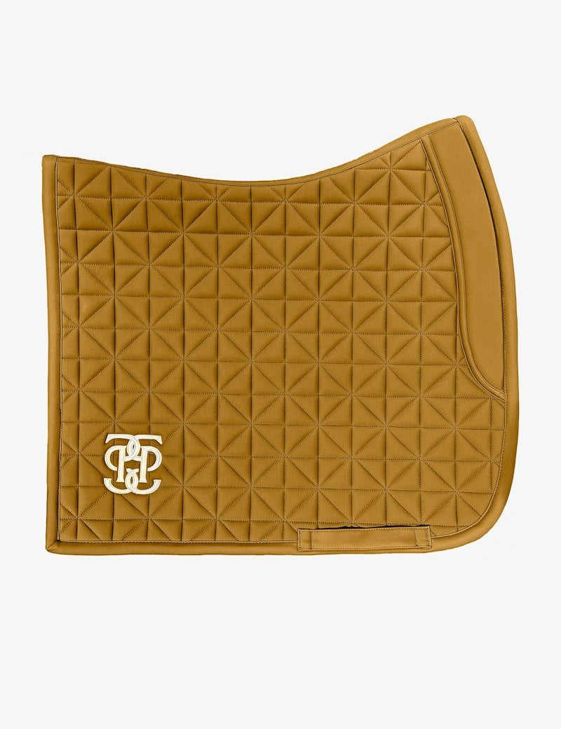 PS of Sweden Diamond Quilt Dressage Saddle Pad - Golden Brown - PS of Sweden - Equiluxe Tack