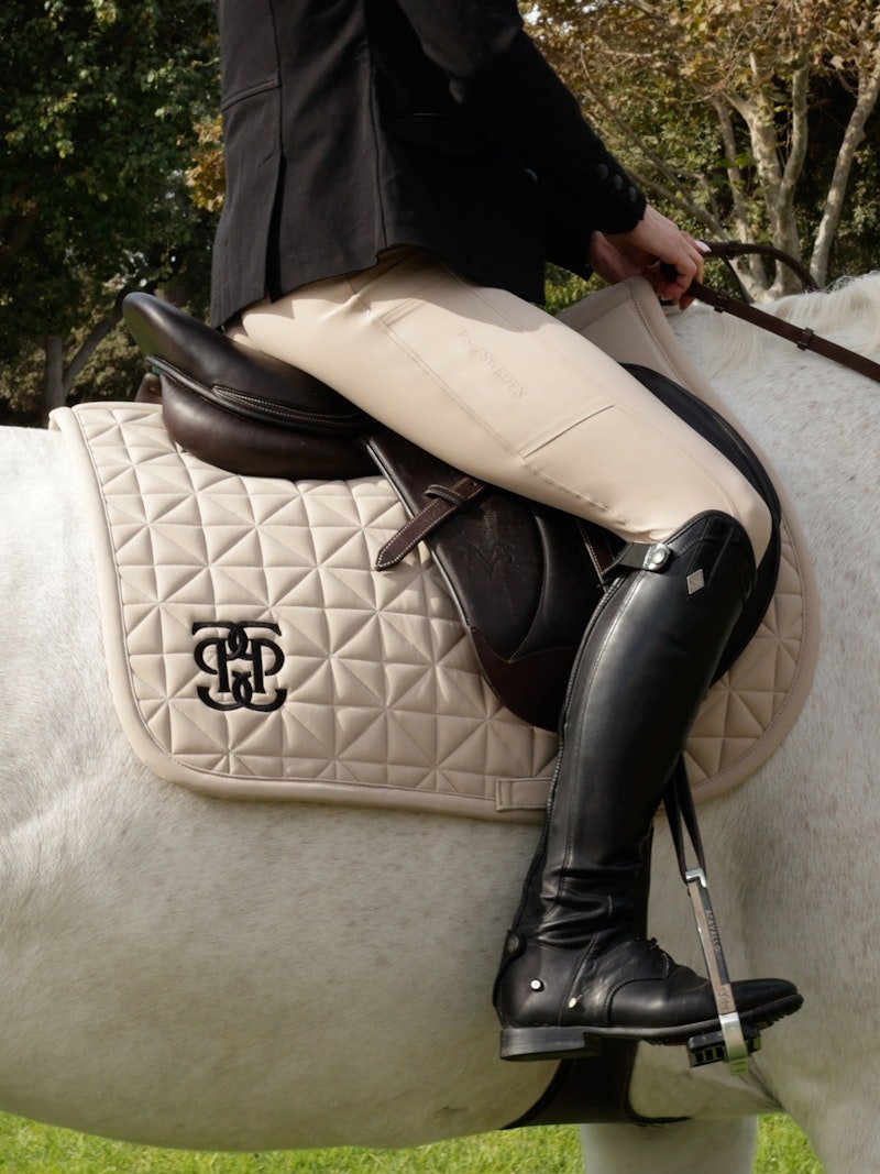 PS of Sweden Diamond Quilt Dressage Saddle Pad - Latte - PS of Sweden - Equiluxe Tack