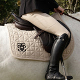 PS of Sweden Diamond Quilt Dressage Saddle Pad - Latte - PS of Sweden - Equiluxe Tack