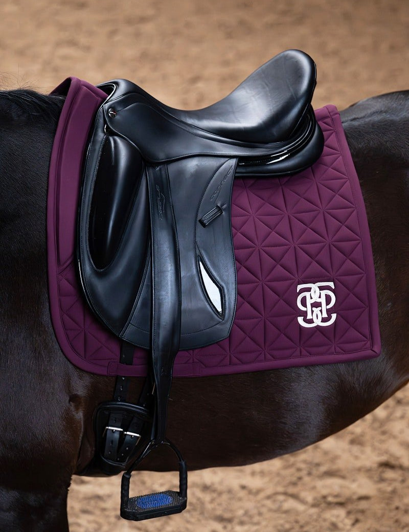 PS of Sweden Diamond Quilt Dressage Saddle Pad - Plum - PS of Sweden - Equiluxe Tack