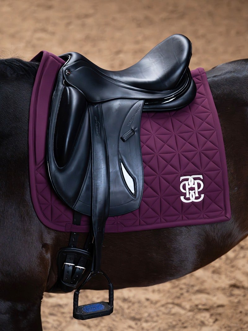 PS of Sweden Diamond Quilt Dressage Saddle Pad - Plum - PS of Sweden - Equiluxe Tack