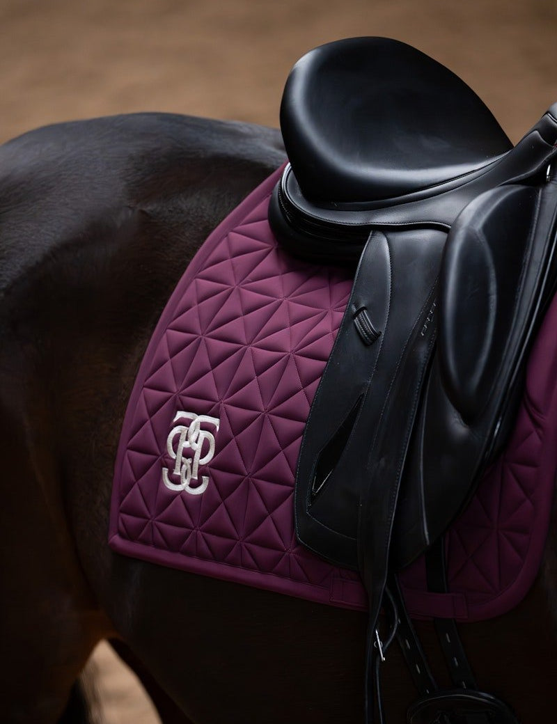PS of Sweden Diamond Quilt Dressage Saddle Pad - Plum - PS of Sweden - Equiluxe Tack
