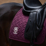 PS of Sweden Diamond Quilt Dressage Saddle Pad - Plum - PS of Sweden - Equiluxe Tack