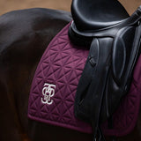 PS of Sweden Diamond Quilt Dressage Saddle Pad - Plum - PS of Sweden - Equiluxe Tack