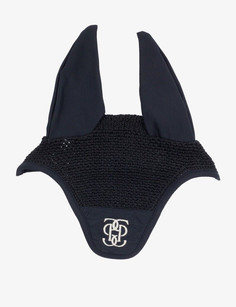 PS of Sweden Diamond Quilt Ear Bonnet - Black - PS of Sweden - Equiluxe Tack