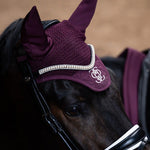 PS of Sweden Diamond Quilt Ear Bonnet - Plum - PS of Sweden - Equiluxe Tack