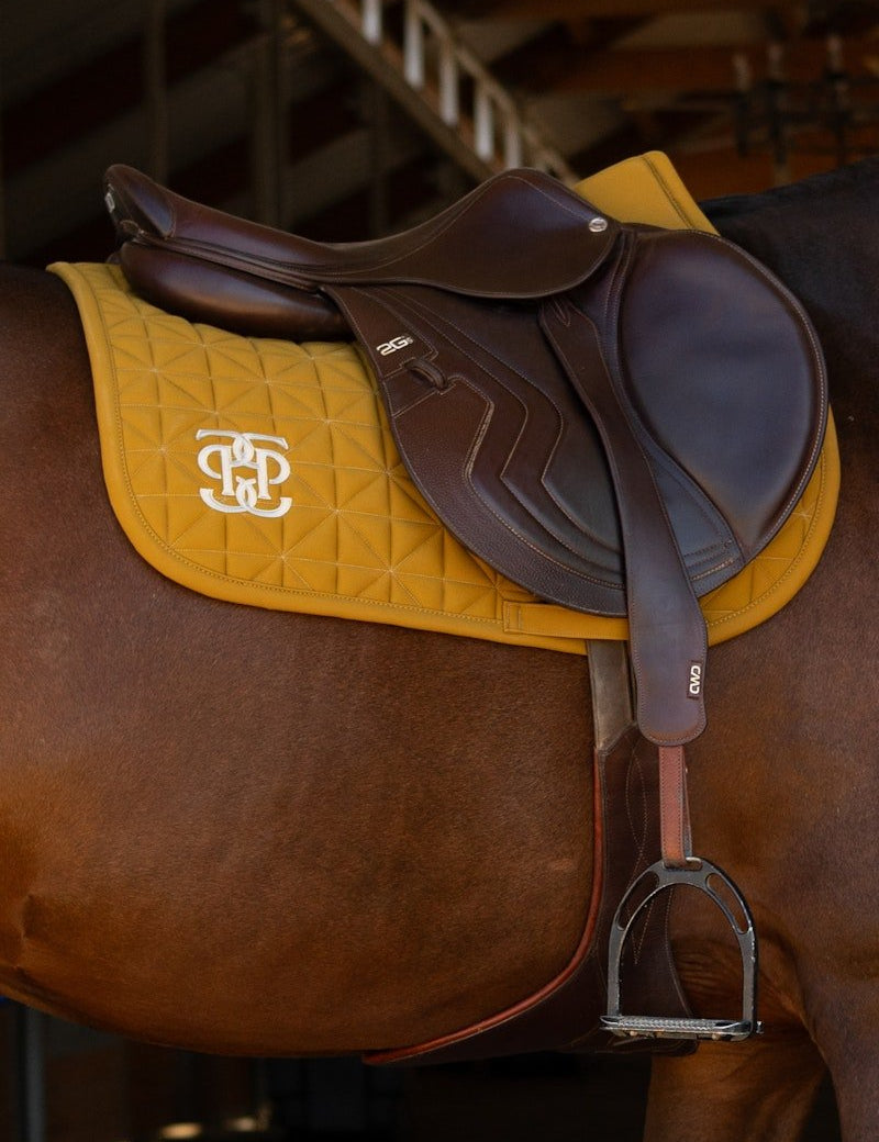 PS of Sweden Diamond Quilt Jumping Saddle Pad - Golden Brown - PS of Sweden - Equiluxe Tack